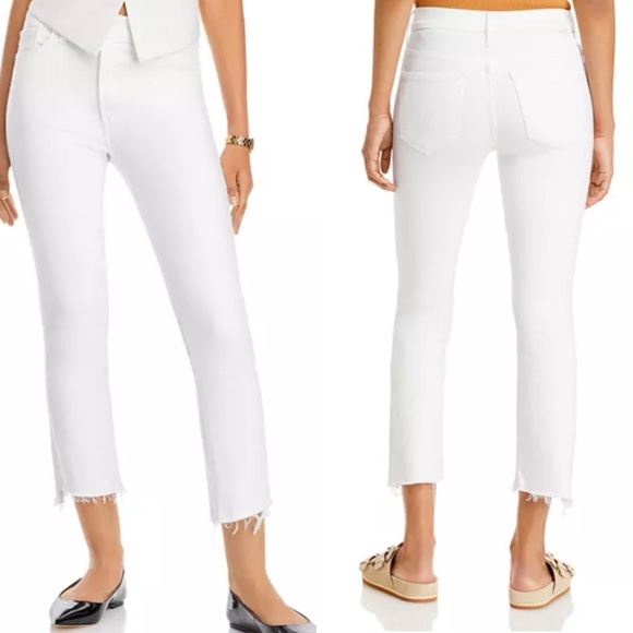 MOTHER Insider Crop Step Fray in Glass Slipper Size 25